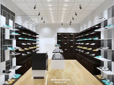 Thiết kế shop giày dép đẹp, năng động và sang trọng”Anh Trung