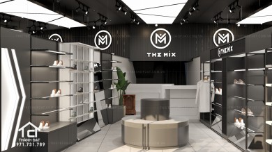 Thiết kế shop giày dép nam đẹp sang trọng và thanh lịch – THE MIX