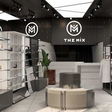Thiết kế shop giày dép nam đẹp sang trọng và thanh lịch – THE MIX