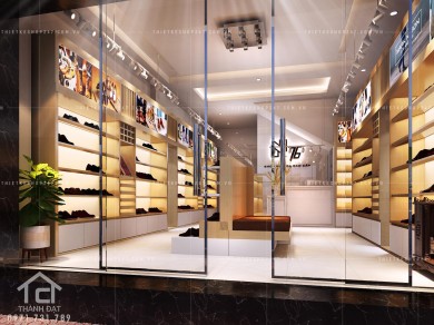 Thiết kế shop giày dép sang trọng, đẹp hiện đại, phong độ và lịch lãm ” Anh Hoàng