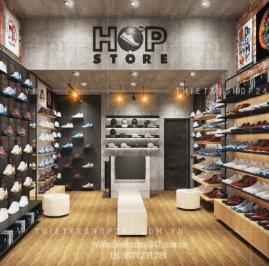 Thiết kế shop giày dép thể thao phong cách, không gian đẹp – Anh Hợp