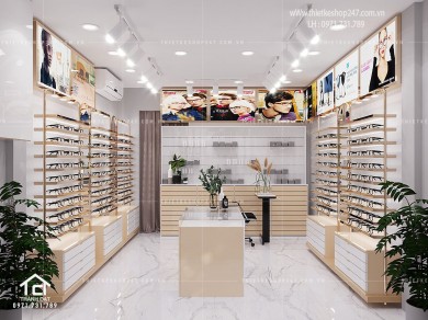 Thiết kế shop mắt kính đẹp ấn tượng và sang trọng – Anh Duy