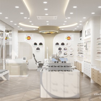Thiết kế shop mắt kính đẹp sang trọng và rất hiện đại – MẮT KÍNH CÔNG TY