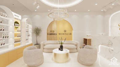 Thiết kế shop mỹ phẩm đẹp tinh tế và rất sang trọng – C.MEDIC+ MERISLAB