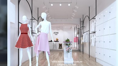 Thiết kế shop thời trang đẹp, đơn giản vô cùng tinh tế ” Chị Trang.