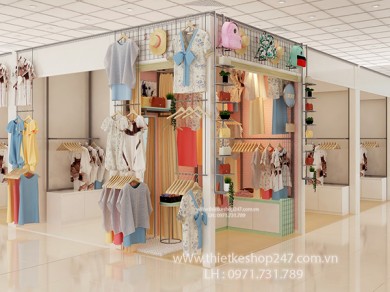 Thiết kế shop thời trang đẹp tại trung tâm thương mại_Chị Hồng