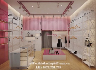 Thiết kế shop thời trang đẹp, phong cách nữ tính – Chị Lan Trinh.