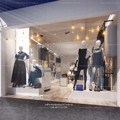 Thiết kế shop thời trang hiện đại, sang trọng, phong cách giản đơn – Chị Loan