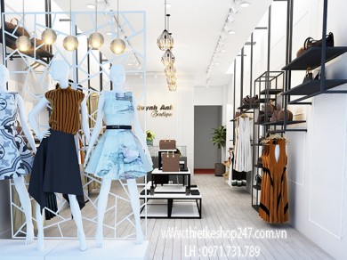 Thiết kế shop thời trang nhỏ đẹp, đơn giản ” Chị Linh.
