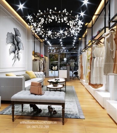 Thiết kế shop thời trang sang trọng, không gian đẹp, tiện ích – Anh Hiếu