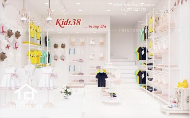 Thiết kế shop thời trang trẻ em đẹp, đơn giản – Chị Hồng