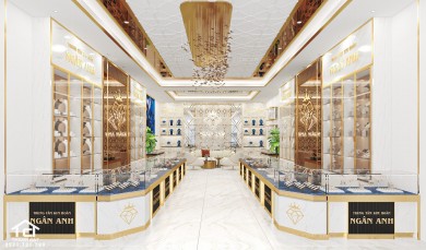 Thiết kế shop trang sức tiệm vàng đẹp – Chị Thanh Thanh