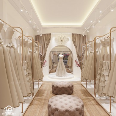 Thiết kế studio áo cưới đẹp, diện tích lớn sang trọng – Anh Ngọc Thông