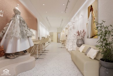 Thiết kế studio áo cưới đẹp, sang trọng tinh tế - Chị Hà Ngọc Mai