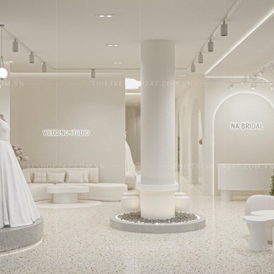 Thiết kế studio áo cưới đẹp tinh tế và rất sang trọng – NA BRIDAL