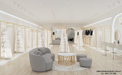 Thiết kế studio áo cưới đẹp sang chảnh và hiện đại – Chị Thanh Thư