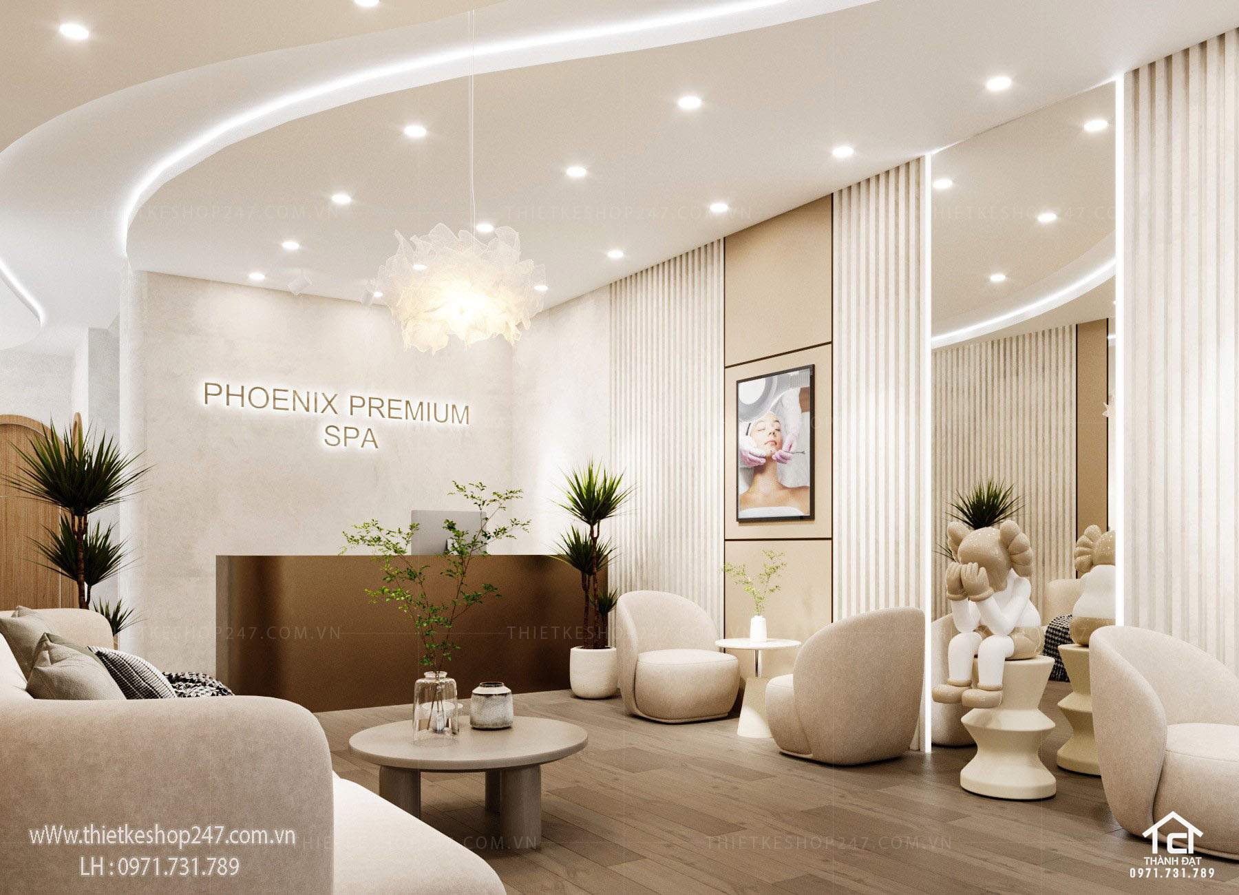 Ý tưởng thiết kế spa đẹp tinh tế và sang trọng – PHOENIX PREMIUM SPA