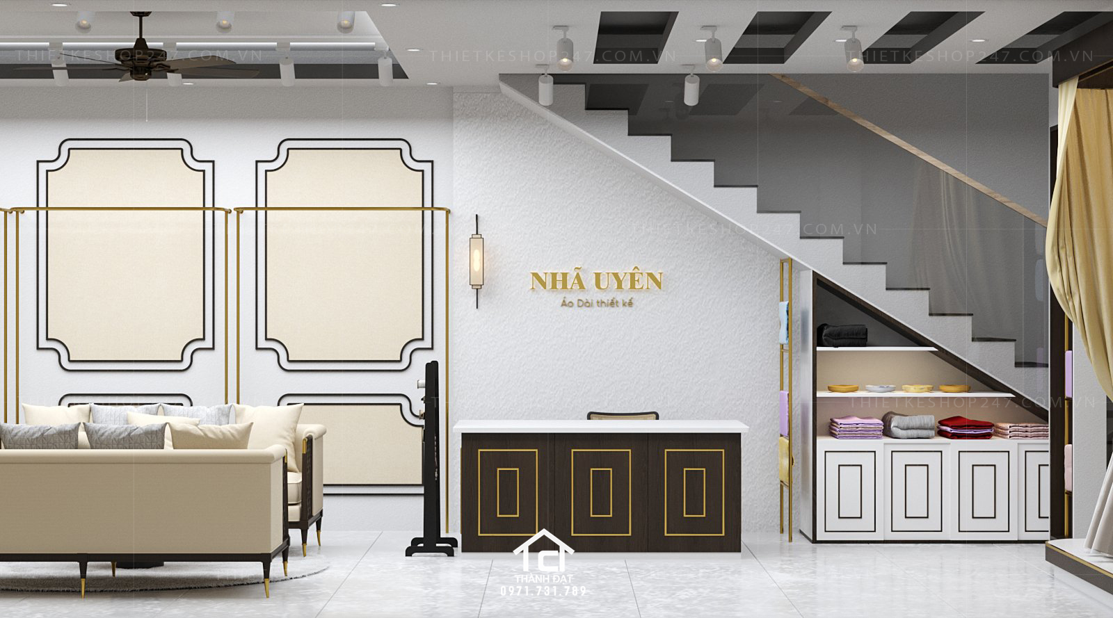 Thiết kế shop áo dài đẹp