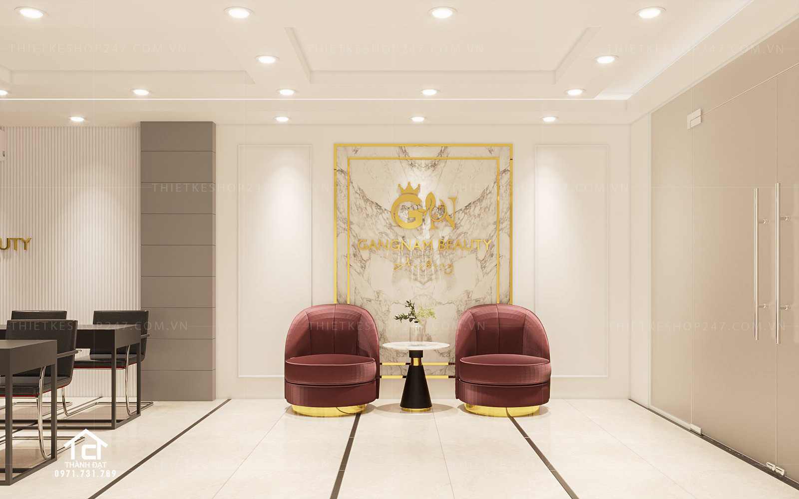 thiết kế spa đẹp  sang trọng