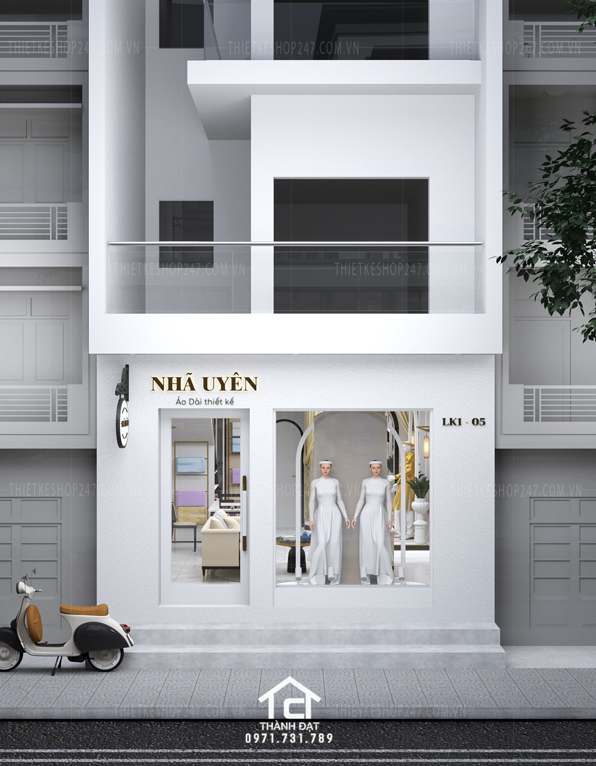 Thiết kế shop áo dài đẹp