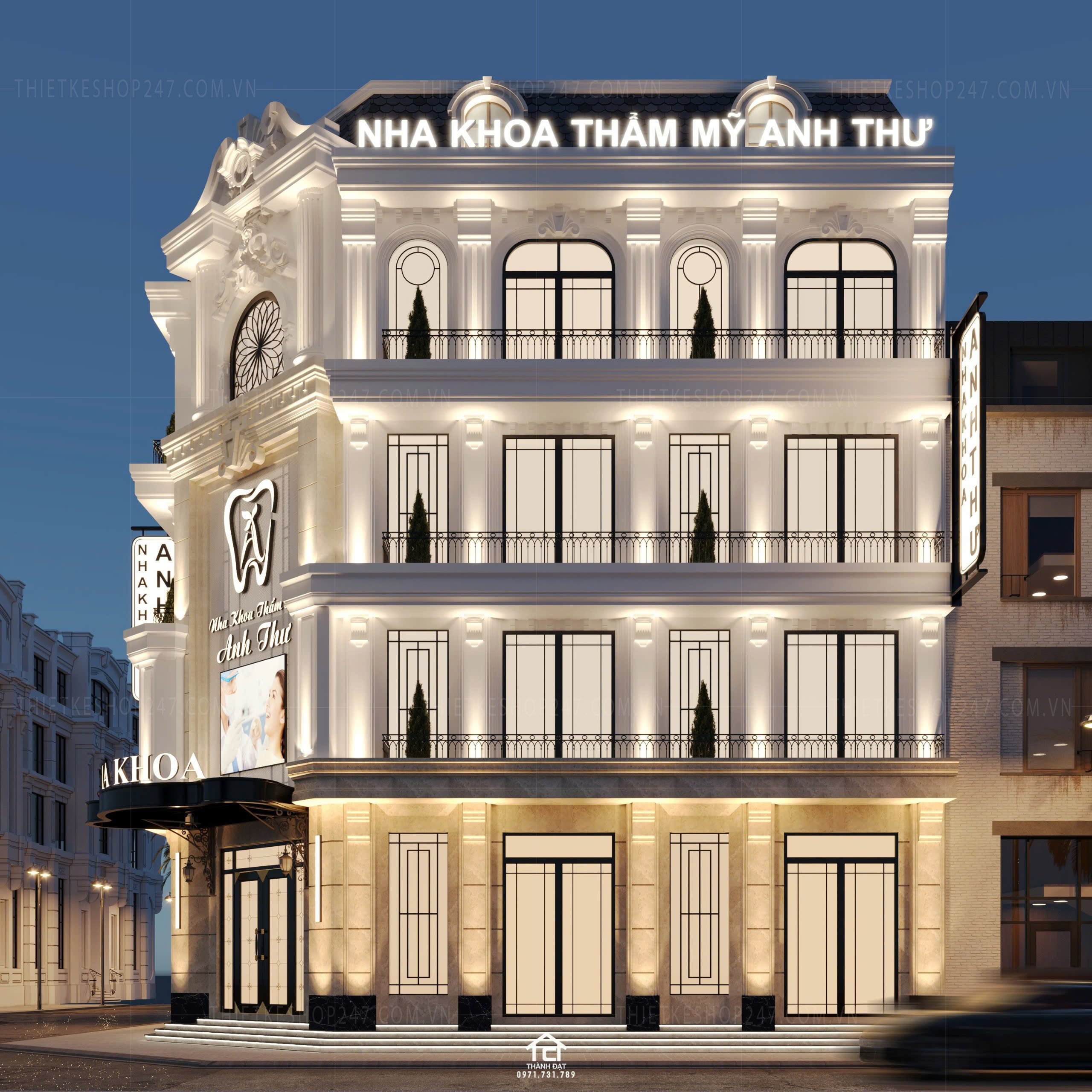 thiết kế phòng khám nha khoa đẹp xinh