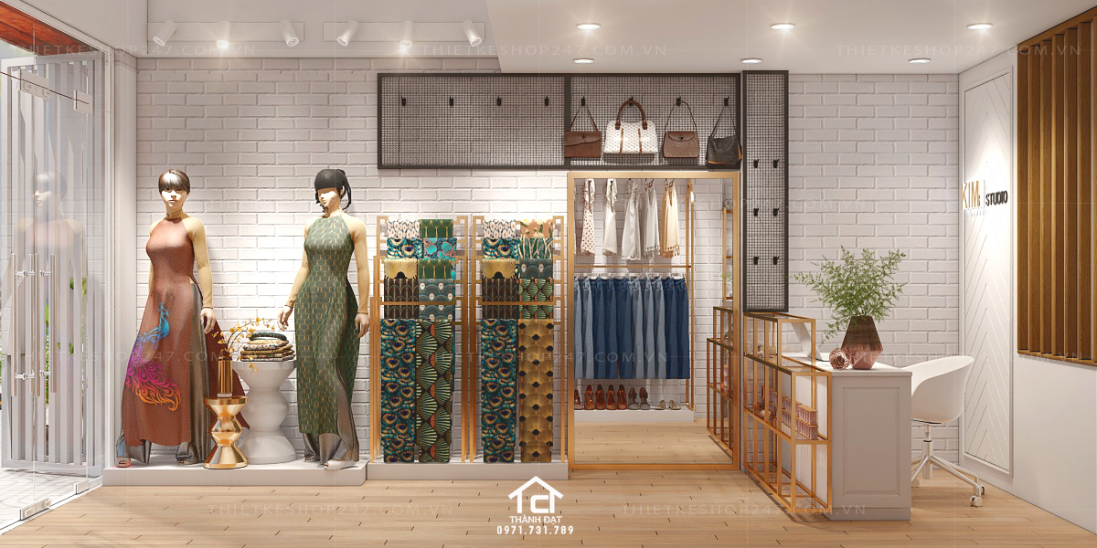 Thiết kế shop áo dài đẹp