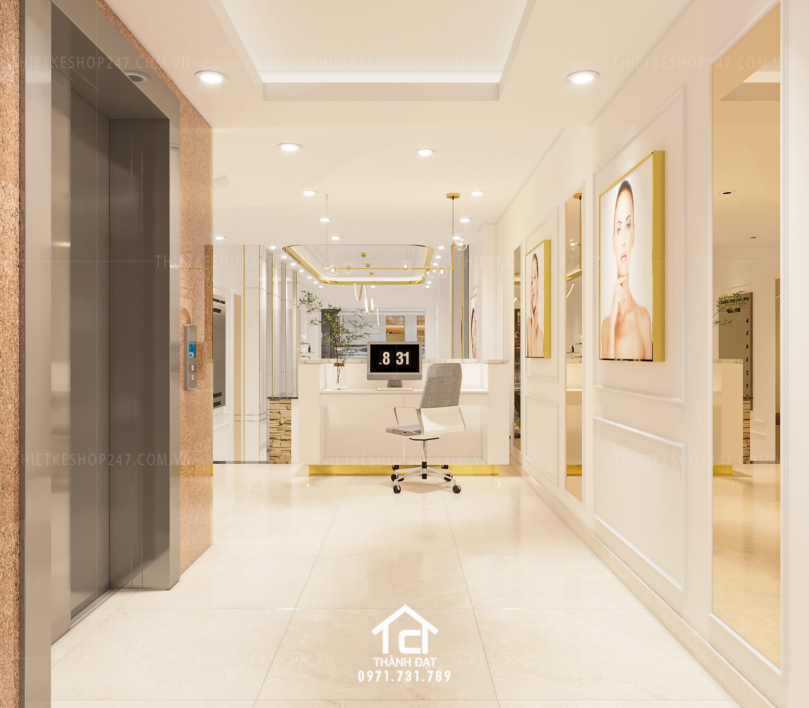 thiết kế spa đẹp sinh động