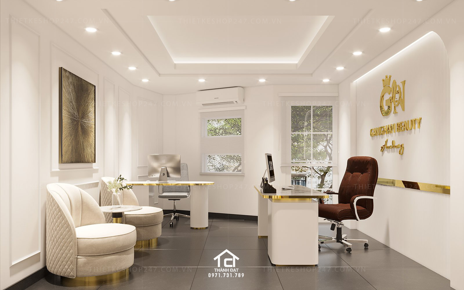 thiết kế spa đẹp xinh