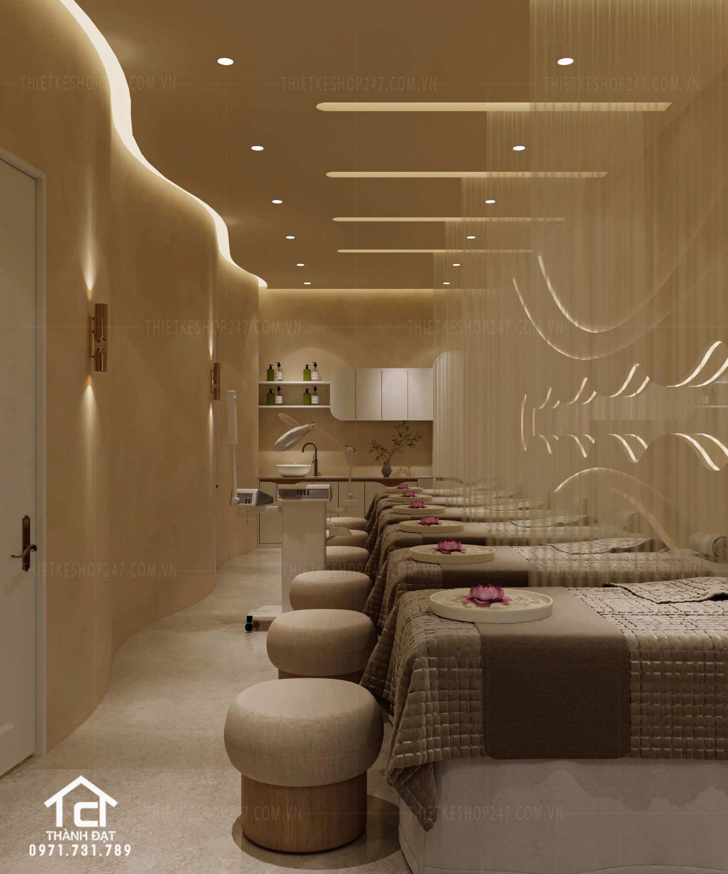 thiết kế spa sang trọng