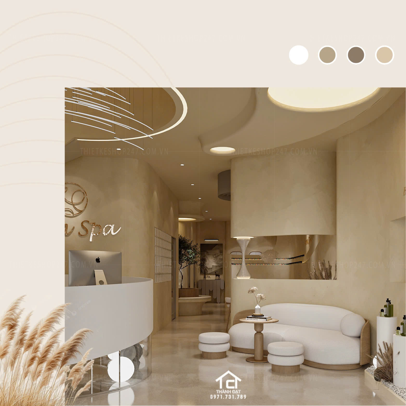 thiết kế spa đẹp sang trọng