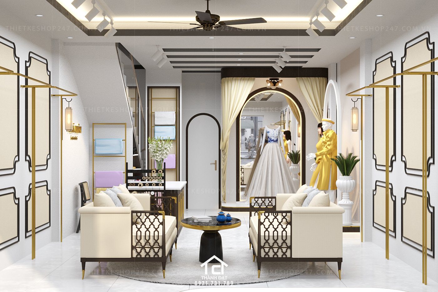 Thiết kế shop áo dài đẹp