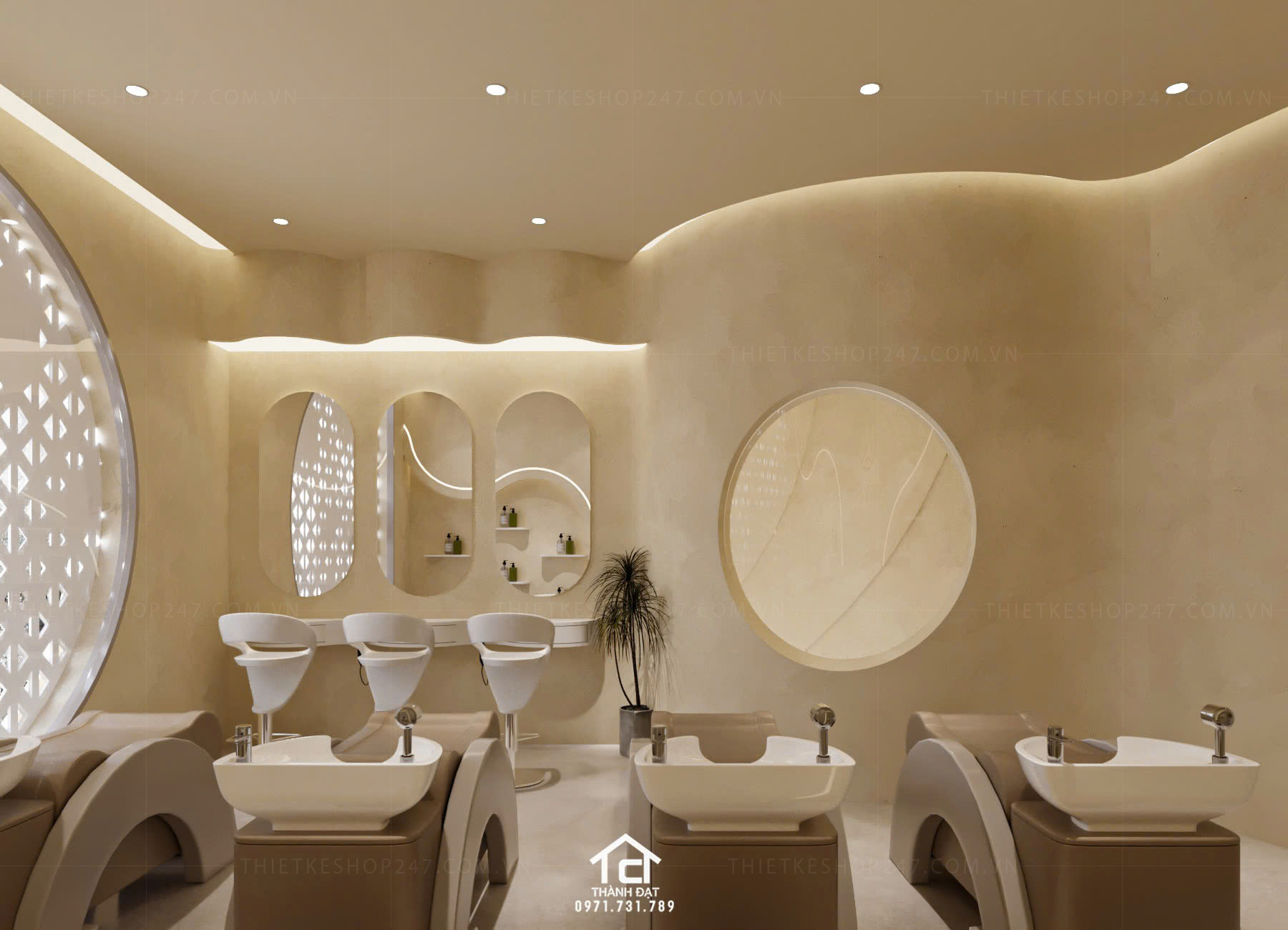 thiết kế spa lung linh