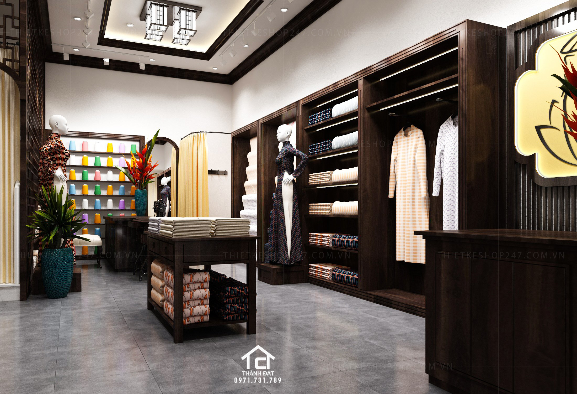 Thiết kế shop áo dài đẹp