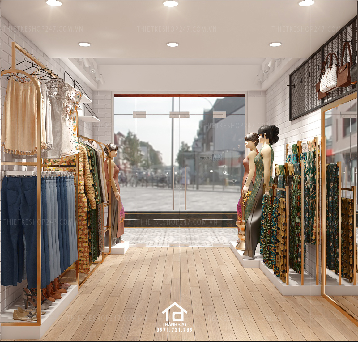 Thiết kế shop áo dài đẹp