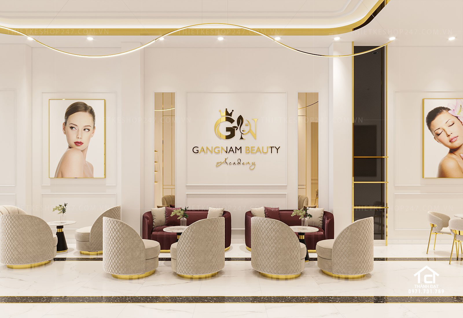 thiết kế spa đẹp lung linh