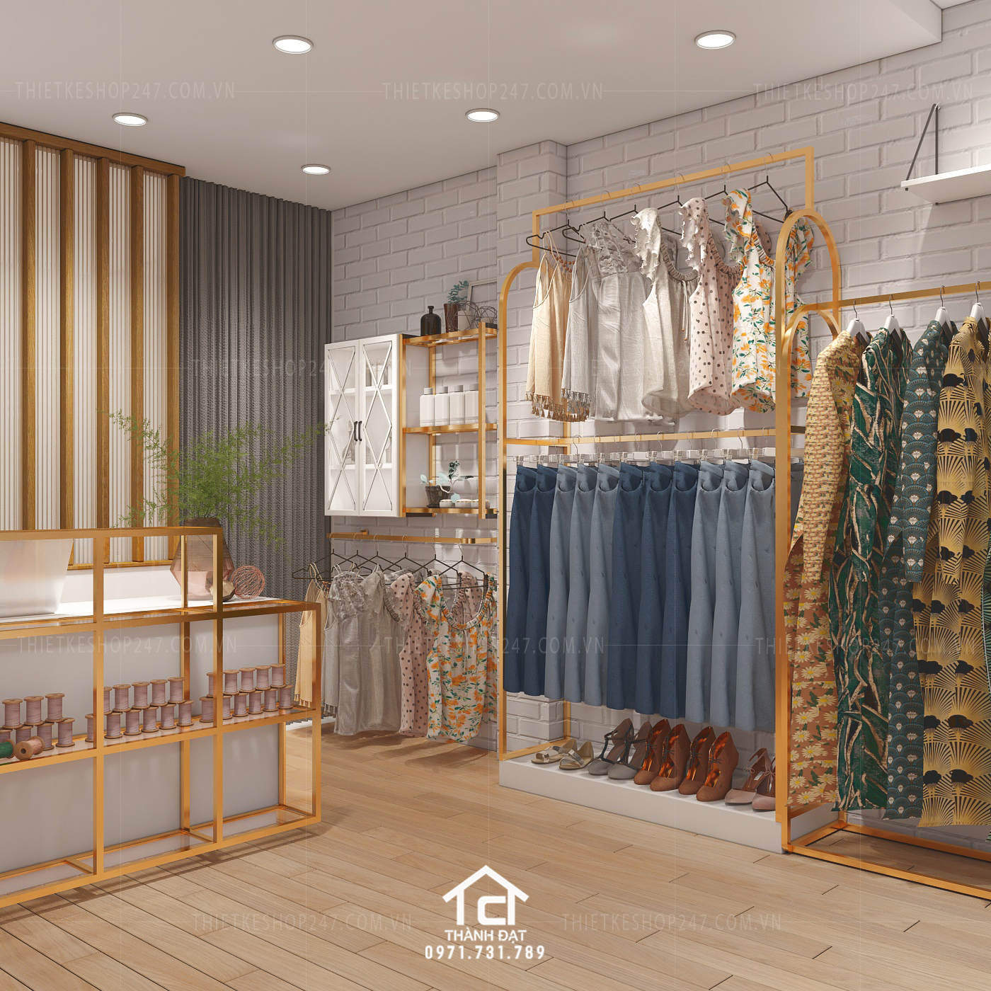 Thiết kế shop áo dài đẹp