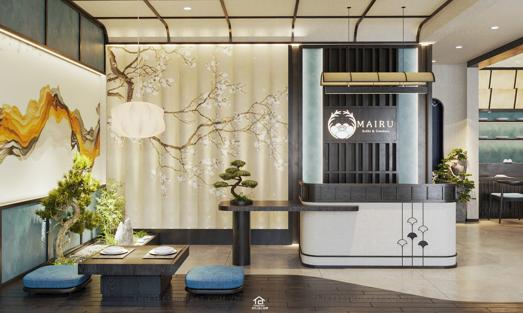 thiết kế nhà hàng đẹp năng động