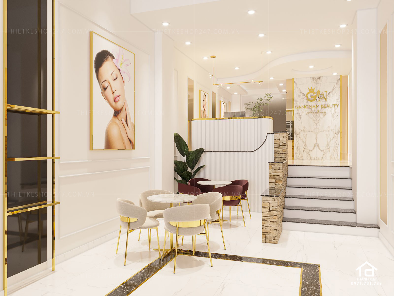 thiết kế spa đẹp rạng ngời