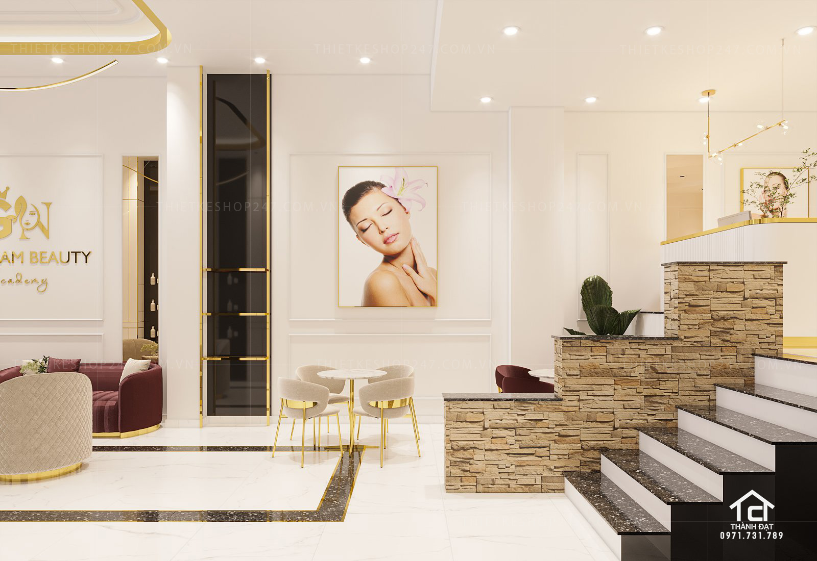 thiết kế spa đẹp ấn tượng