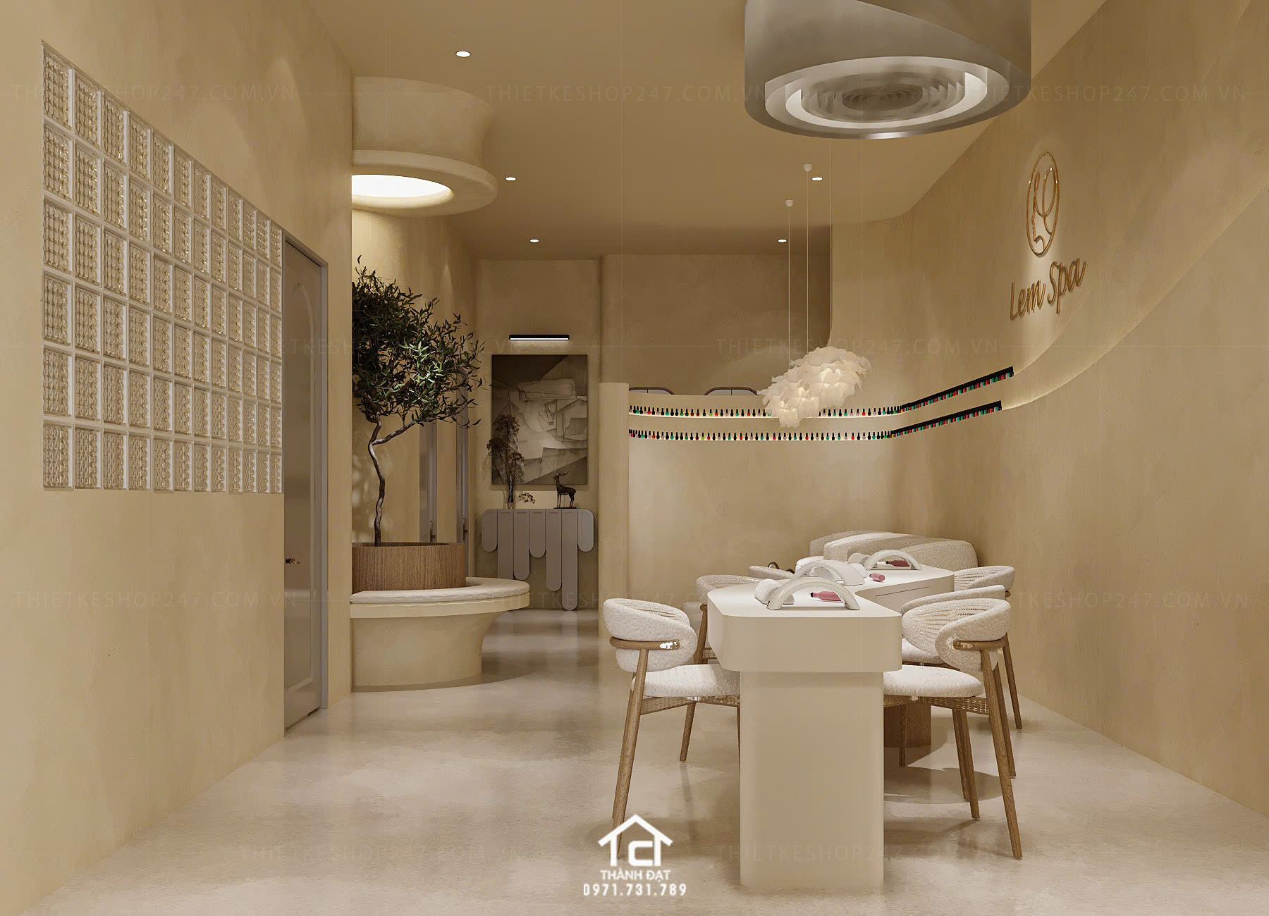 thiết kế spa đẹp ấn tượng