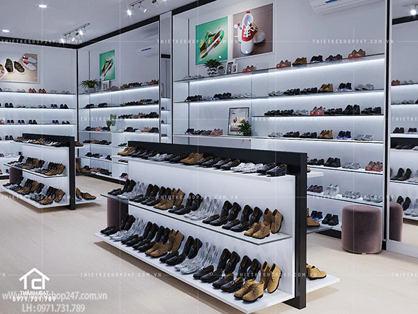 Thiết kế shop giày dép đẹp.