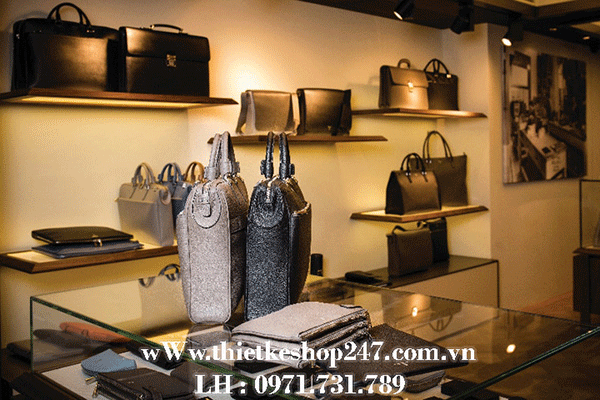 Thiết kế shop túi xách đẹp.