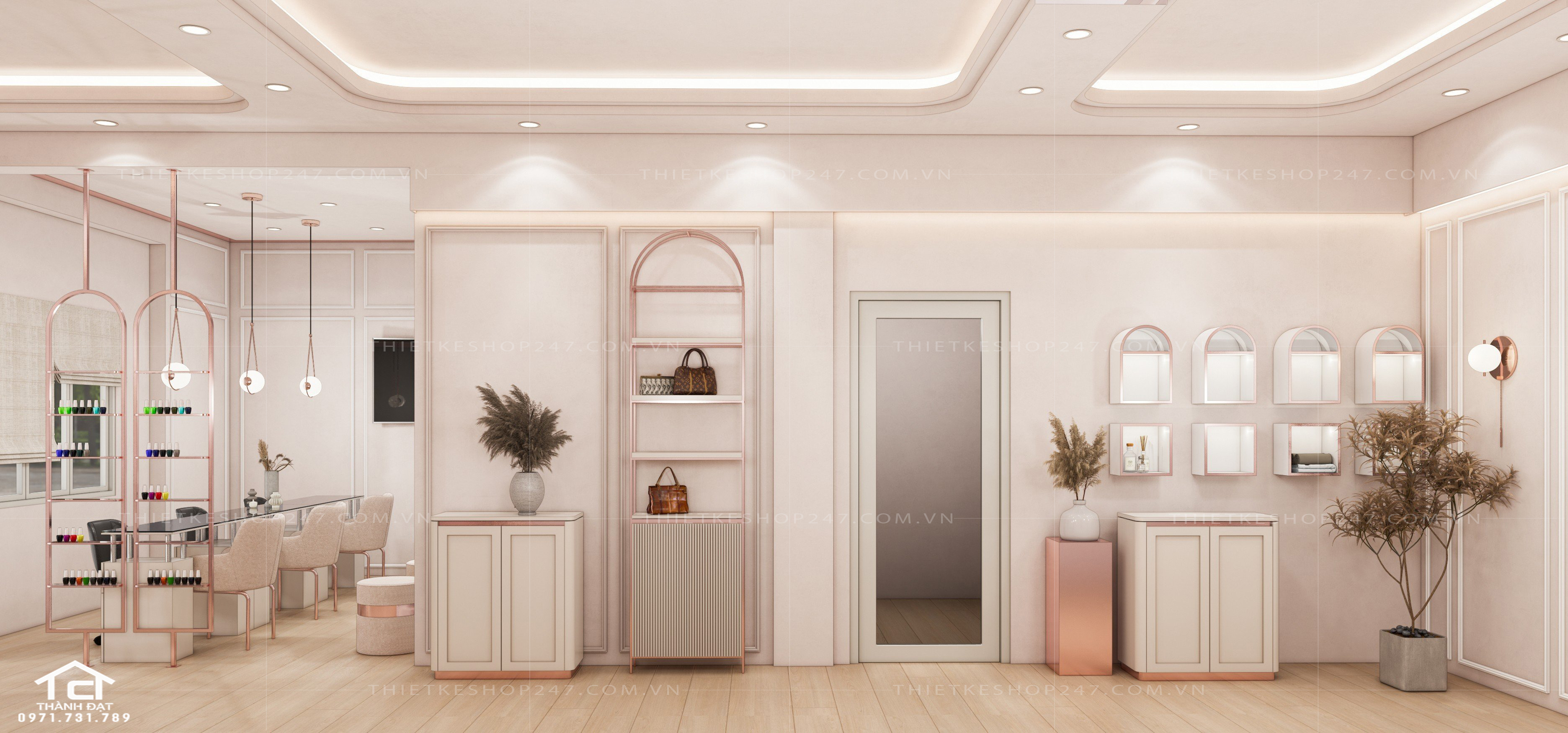 Thiết kế spa sang trọng, đẹp hiện đại sang trọng – Chị Quỳnh