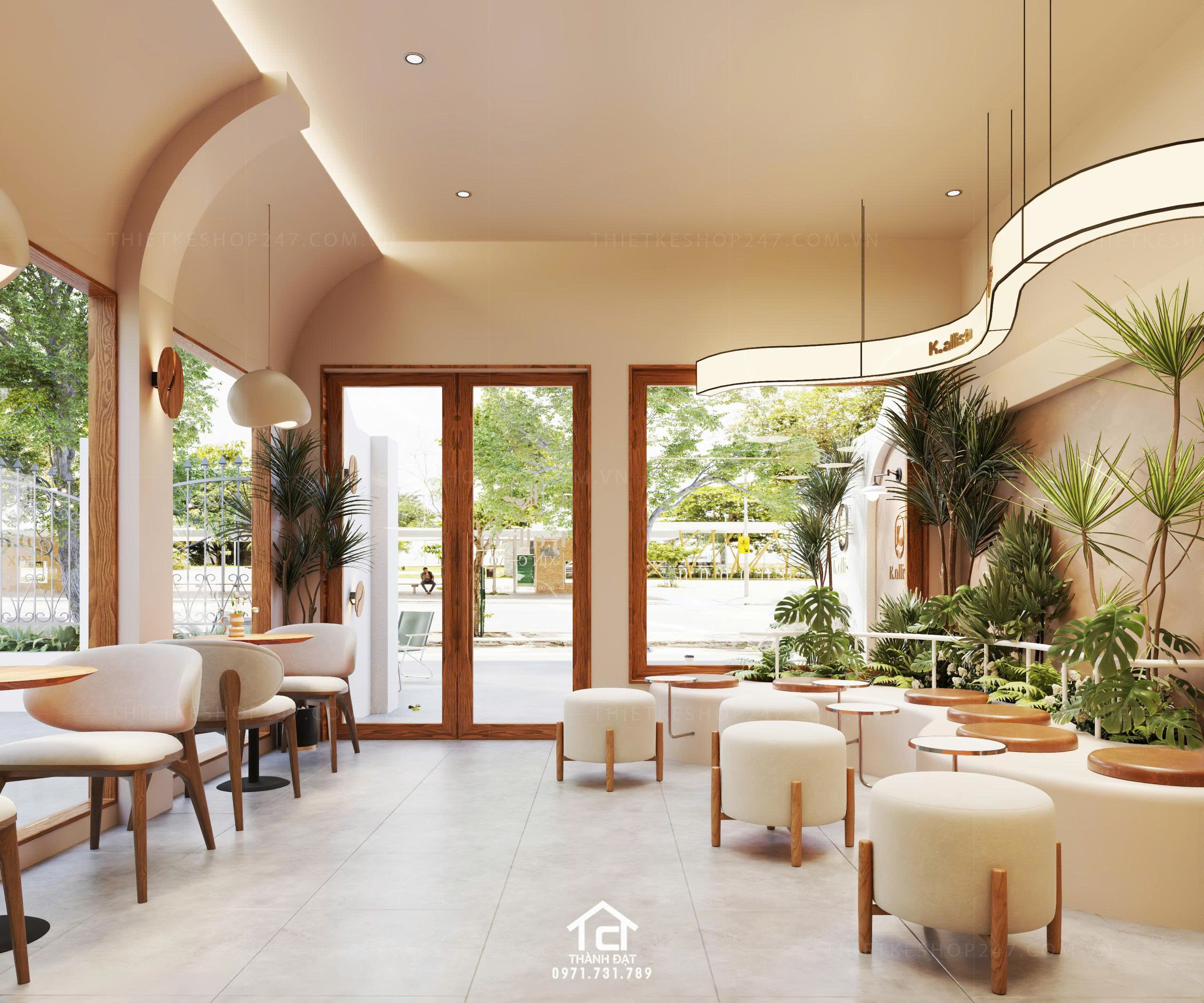 Thiết kế quán cafe đẹp lôi cuốn