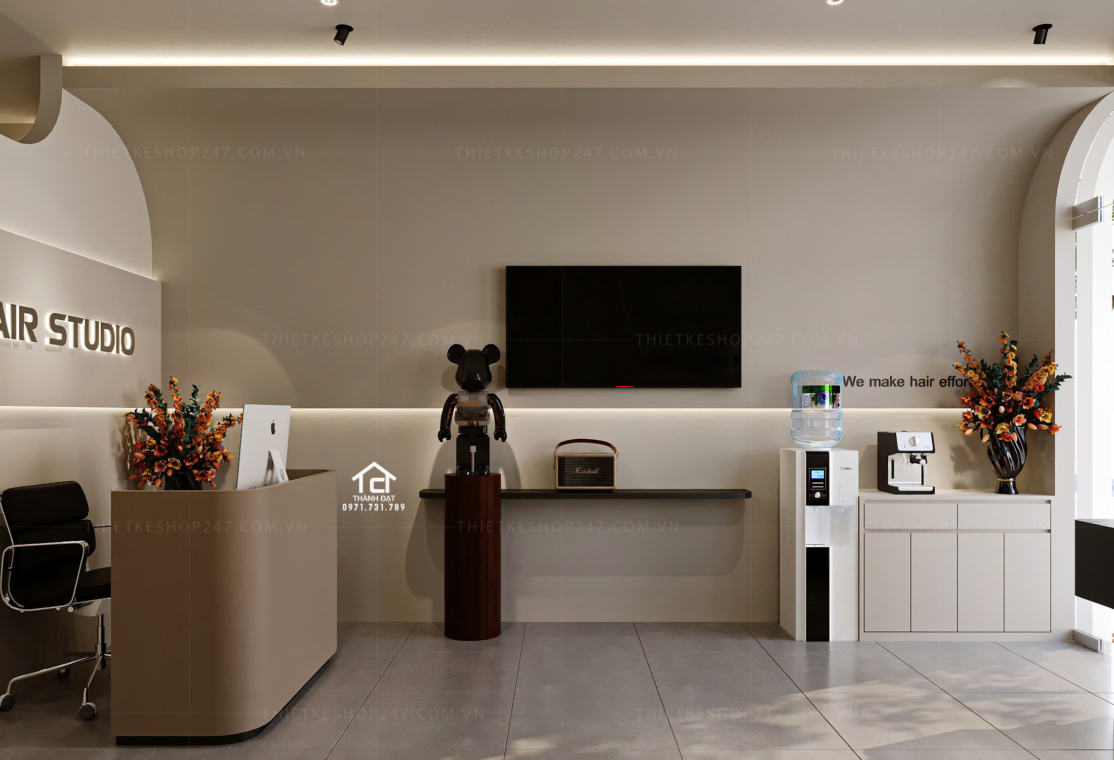 Thiết kế salon tóc đẹp lôi cuốn