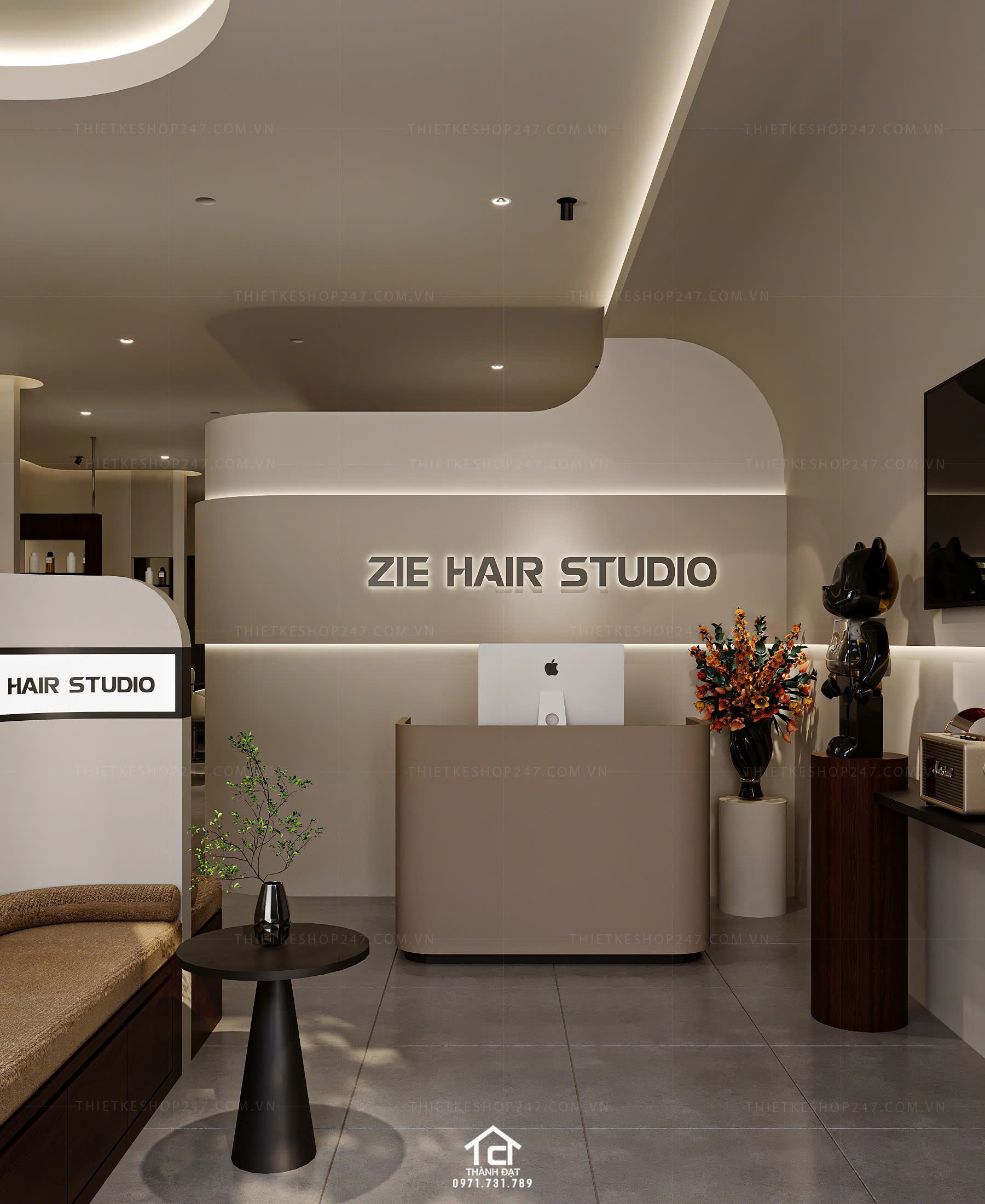 Thiết kế salon tóc đẹp nổi bật