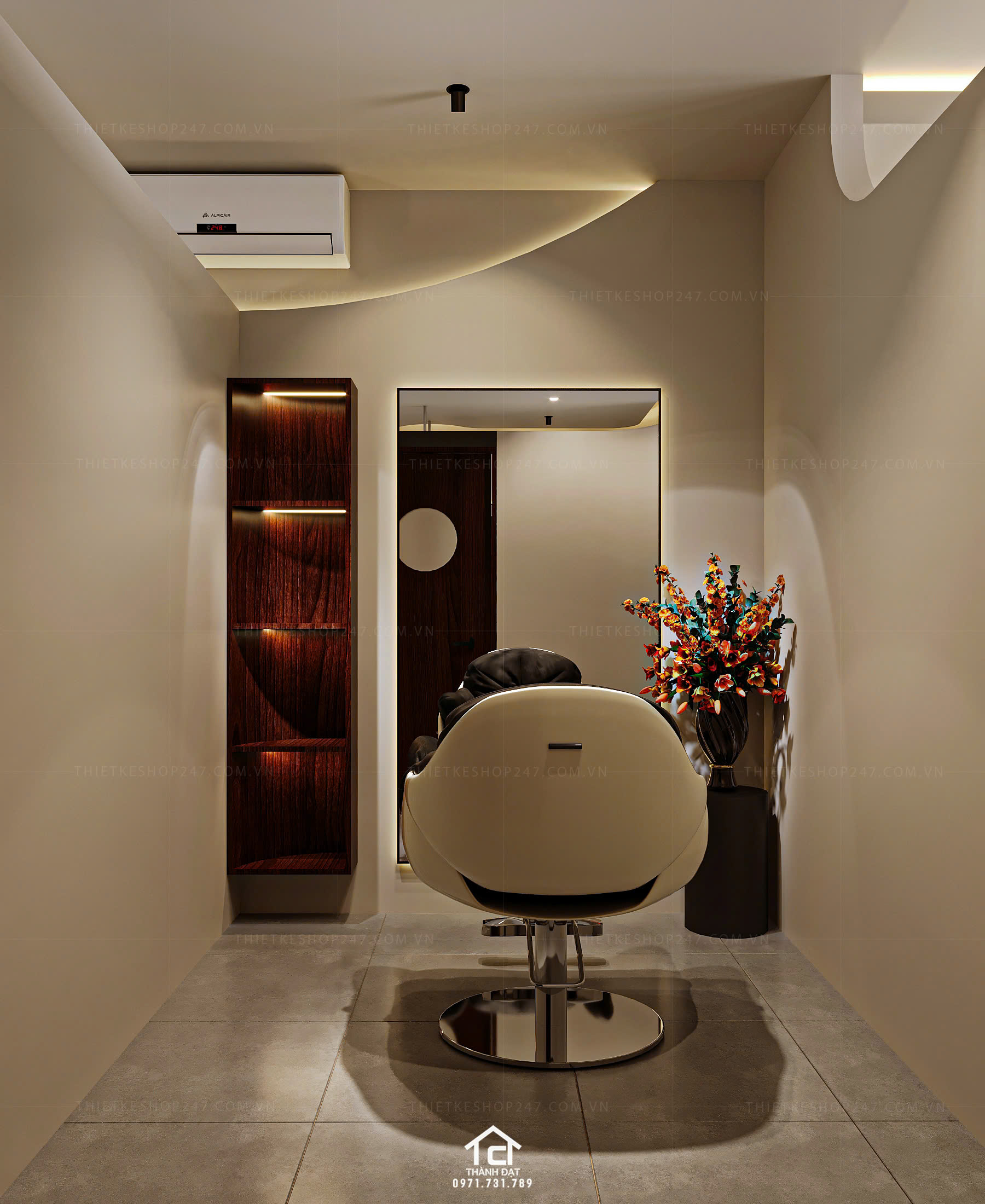 Thiết kế salon tóc đẹp thu hút