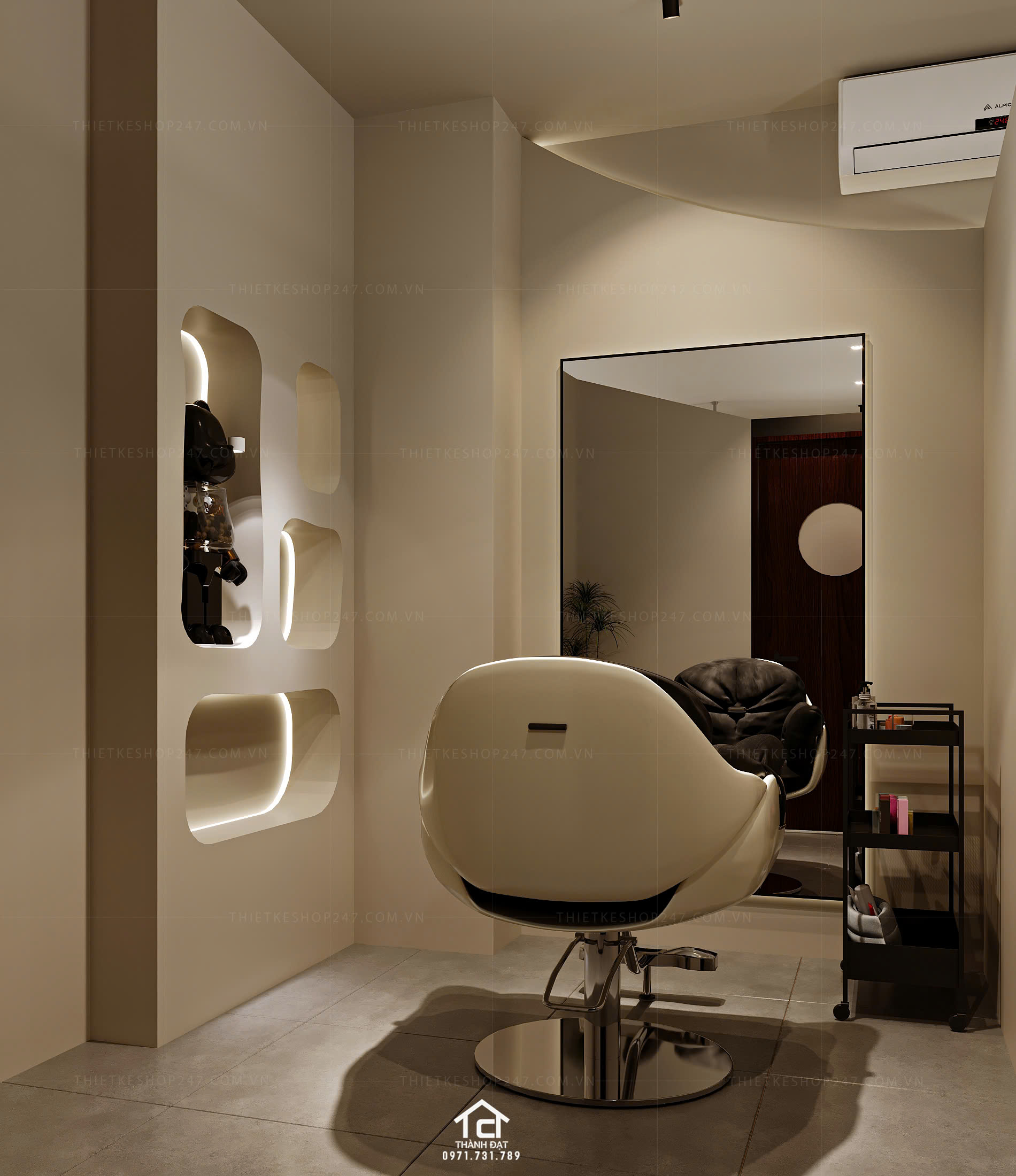 Thiết kế salon tóc đẹp tinh tế