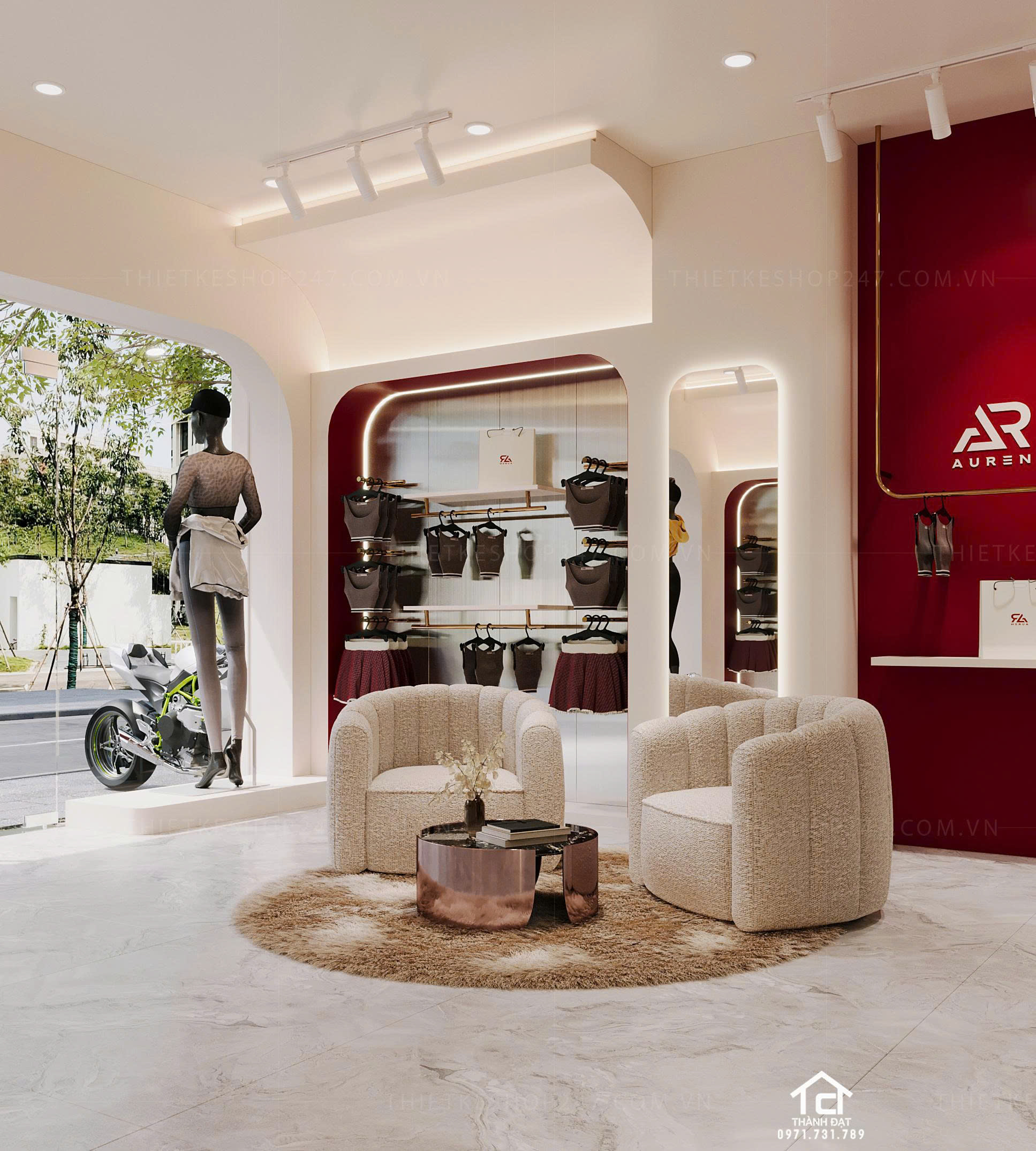 Thiết kế shop thể thao đẹp bắt mắt