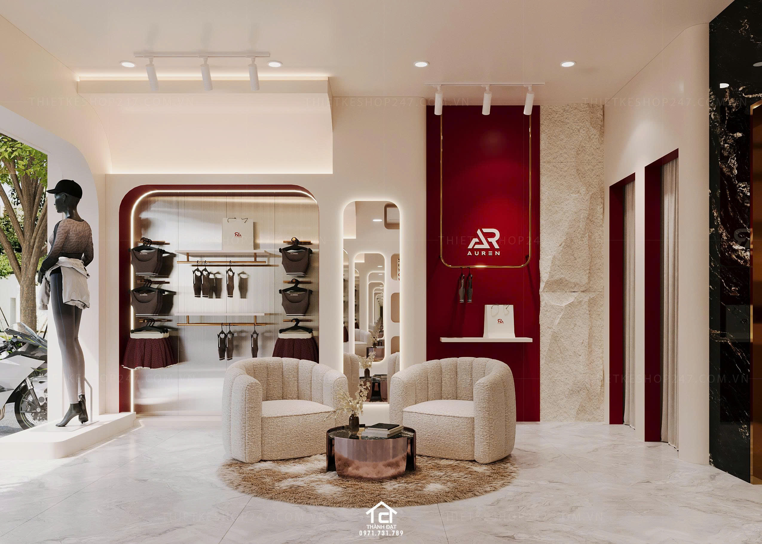 Thiết kế shop thể thao đẹp lôi cuốn